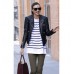 Miranda Kerr Quilted Biker Leather Jacket Sale